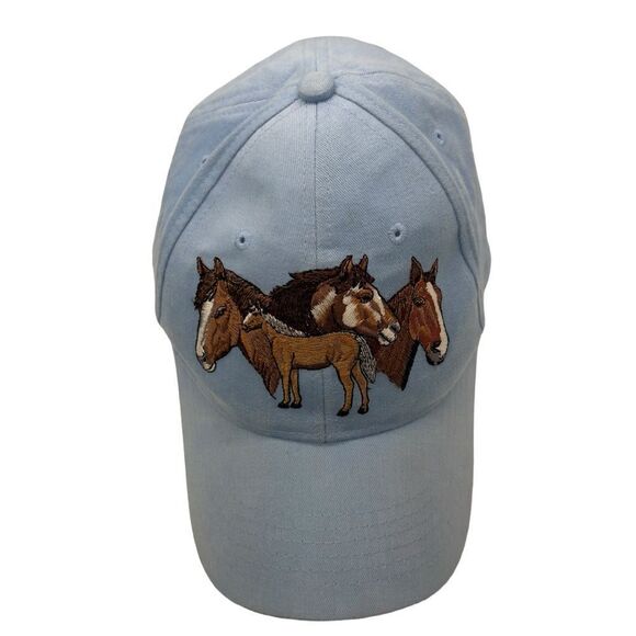 🐴Vintage 90’s Wild Horses Embroidered Hat Jackson hole Wyoming ranch hat - Picture 4 of 14